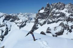 Les arêtes de la Meije depuis le sommet de la Pointe Brevoort (3765)