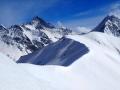 A droite au dessus du col que nous allons descendre : la Tête de la Tronche